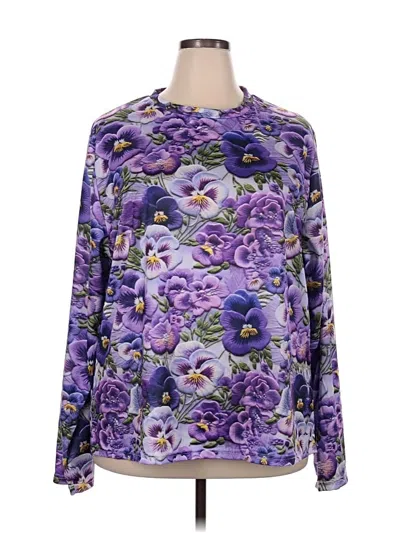 Pre-owned Unbranded Long Sleeve T-shirt In Purple