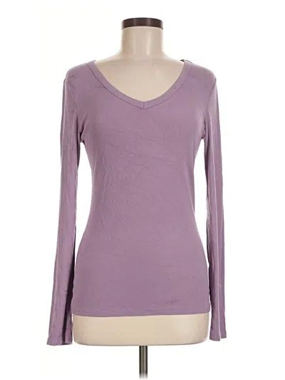 Pre-owned Unbranded Long Sleeve T-shirt In Purple