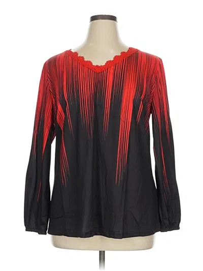 Pre-owned Unbranded Long Sleeve T-shirt In Red