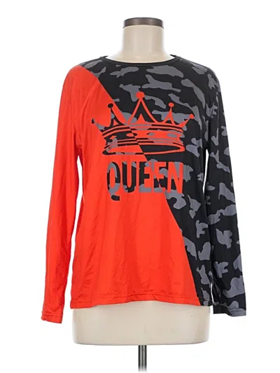 Pre-owned Unbranded Long Sleeve T-shirt In Red