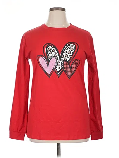 Pre-owned Unbranded Long Sleeve T-shirt In Red