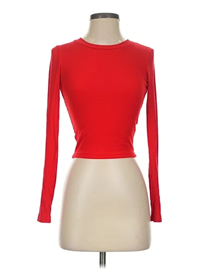Pre-owned Unbranded Long Sleeve T-shirt In Red