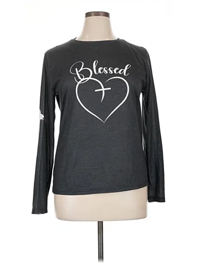 Pre-owned Unbranded Long Sleeve T-shirt In Silver