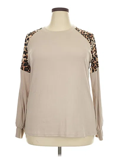 Pre-owned Unbranded Long Sleeve T-shirt In Tan