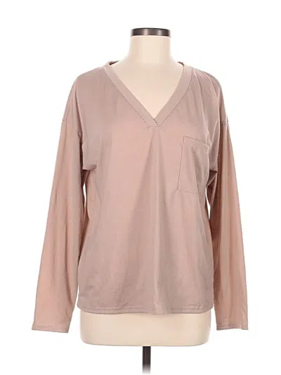 Pre-owned Unbranded Long Sleeve T-shirt In Tan