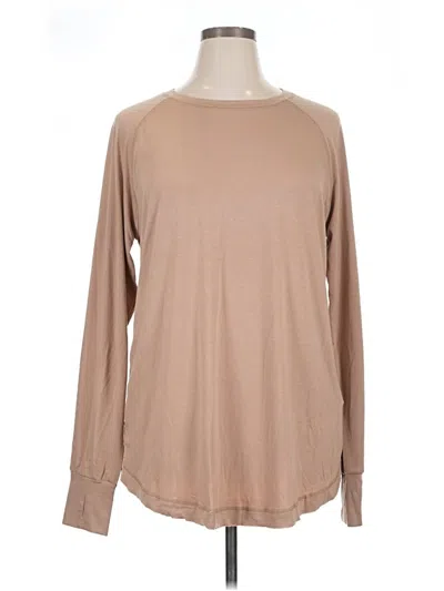 Pre-owned Unbranded Long Sleeve T-shirt In Tan
