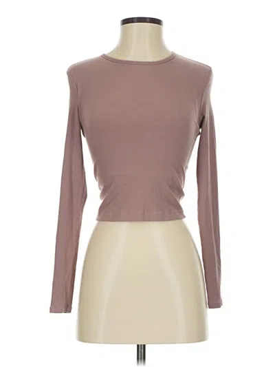 Pre-owned Unbranded Long Sleeve T-shirt In Tan