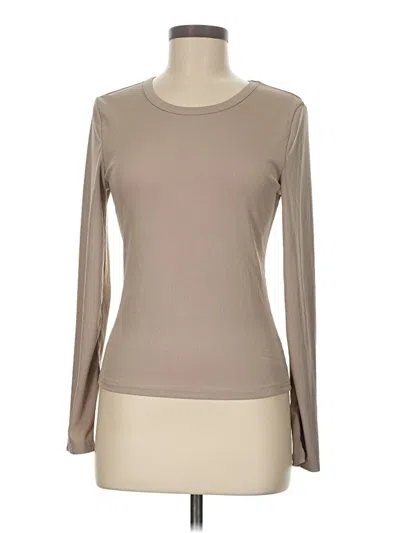 Pre-owned Unbranded Long Sleeve T-shirt In Tan
