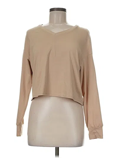 Pre-owned Unbranded Long Sleeve T-shirt In Tan