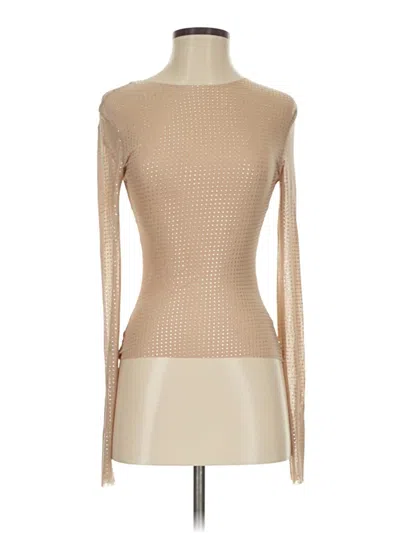 Pre-owned Unbranded Long Sleeve T-shirt In Tan