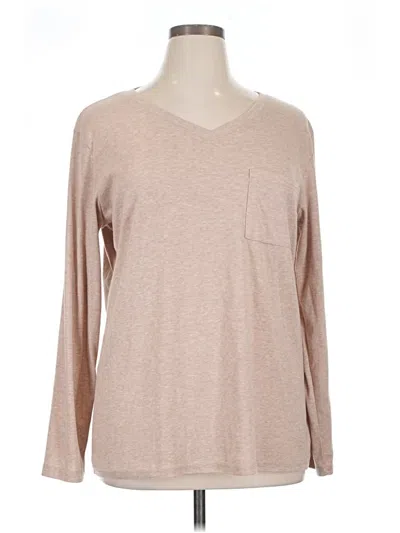 Pre-owned Unbranded Long Sleeve T-shirt In Tan