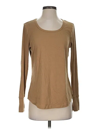 Pre-owned Unbranded Long Sleeve T-shirt In Tan