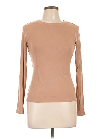 Pre-owned Unbranded Long Sleeve T-shirt In Tan