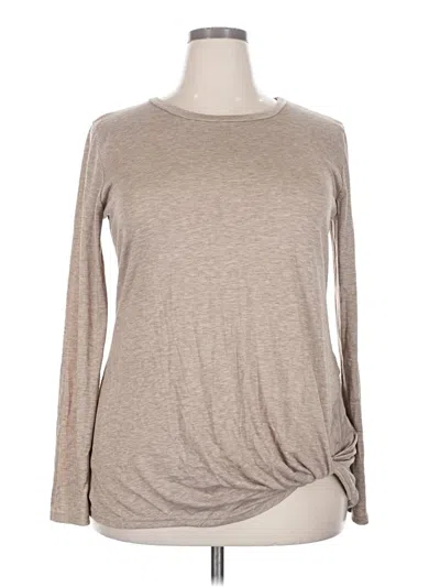 Pre-owned Unbranded Long Sleeve T-shirt In Tan