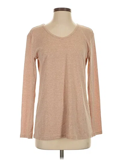 Pre-owned Unbranded Long Sleeve T-shirt In Tan