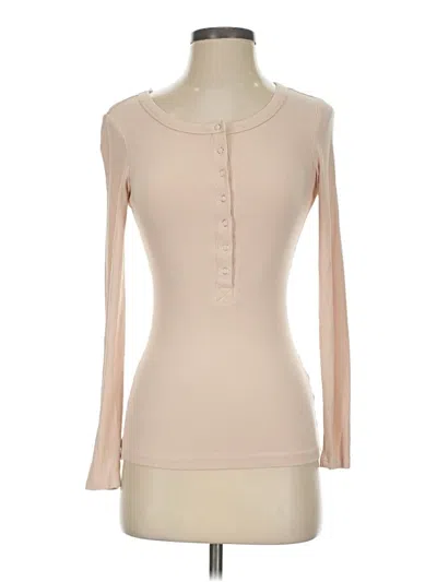 Pre-owned Unbranded Long Sleeve T-shirt In Tan