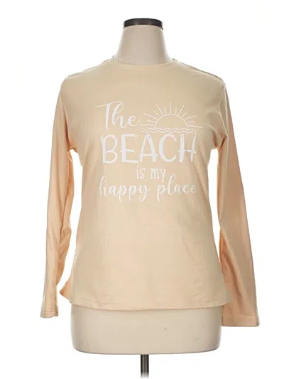 Pre-owned Unbranded Long Sleeve T-shirt In Tan