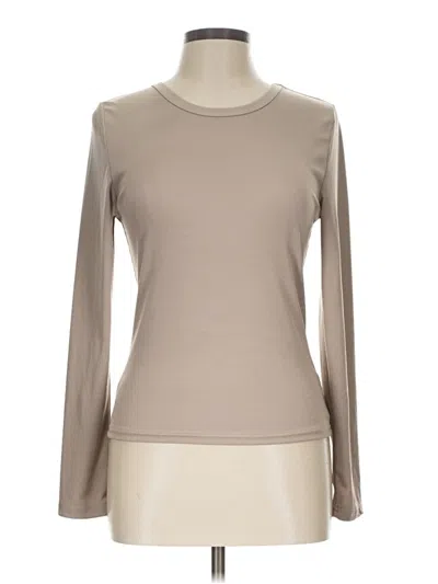 Pre-owned Unbranded Long Sleeve T-shirt In Tan