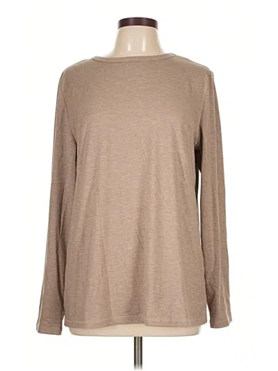 Pre-owned Unbranded Long Sleeve T-shirt In Tan