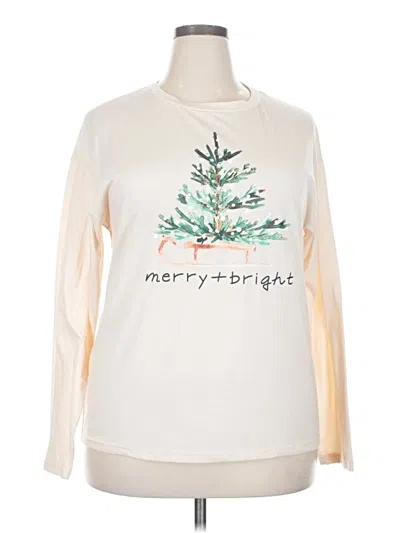 Pre-owned Unbranded Long Sleeve T-shirt In White
