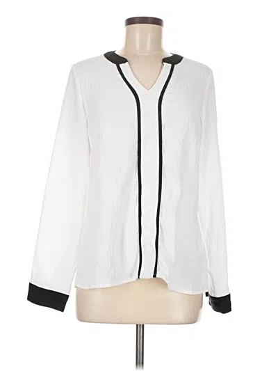 Pre-owned Unbranded Long Sleeve T-shirt In White