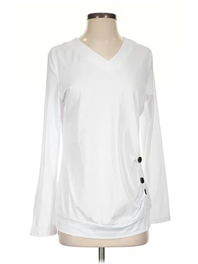 Pre-owned Unbranded Long Sleeve T-shirt In White