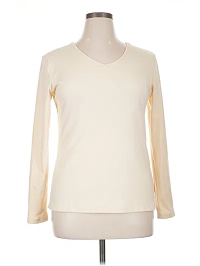 Pre-owned Unbranded Long Sleeve T-shirt In White