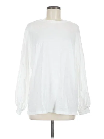 Pre-owned Unbranded Long Sleeve T-shirt In White