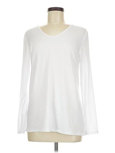 Pre-owned Unbranded Long Sleeve T-shirt In White