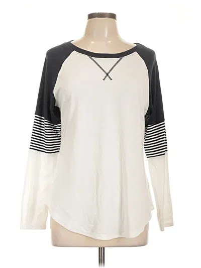 Pre-owned Unbranded Long Sleeve T-shirt In White