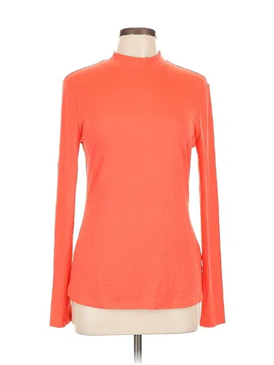 Pre-owned Unbranded Long Sleeve Turtleneck In Orange