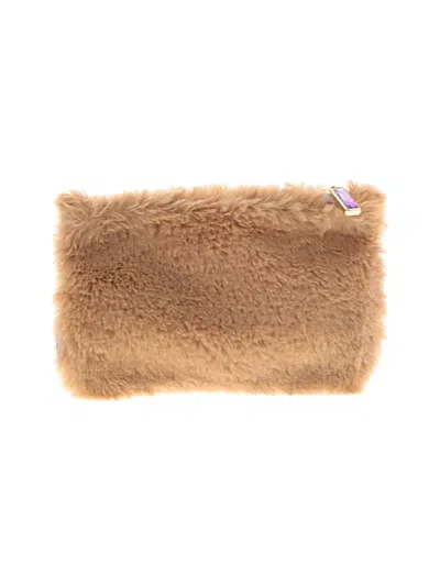 Pre-owned Unbranded Makeup Bag In Tan