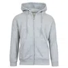 Unbranded Men's Faux Shearling Lined Full Zip-up Hoodie Sweatshirt In Gray