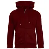 Unbranded Men's Faux Shearling Lined Full Zip-up Hoodie Sweatshirt In Red