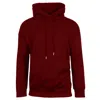 Unbranded Men's Faux Shearling Lined Pullover Hoodie Sweatshirt In Red