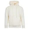 Unbranded Men's Faux Shearling Lined Pullover Hoodie Sweatshirt In White