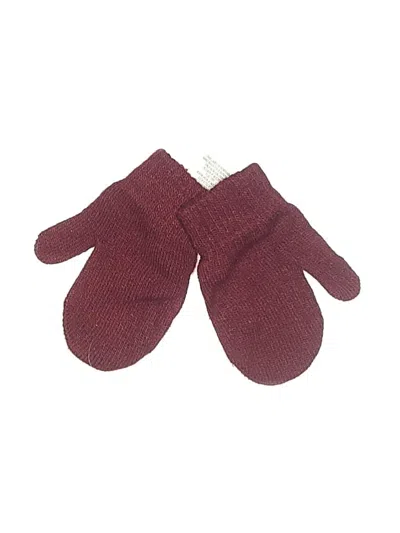Pre-owned Unbranded Kids' Mittens In Burgundy