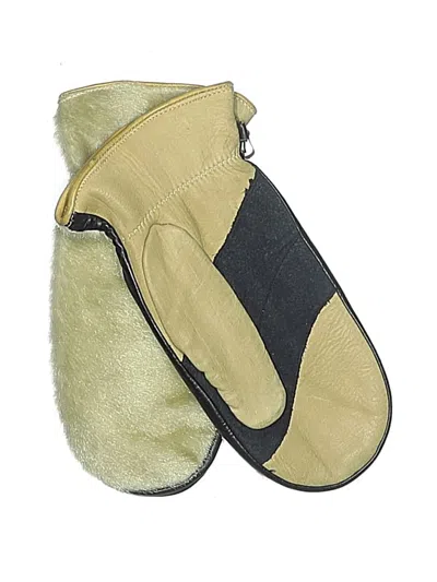 Pre-owned Unbranded Mittens In Tan