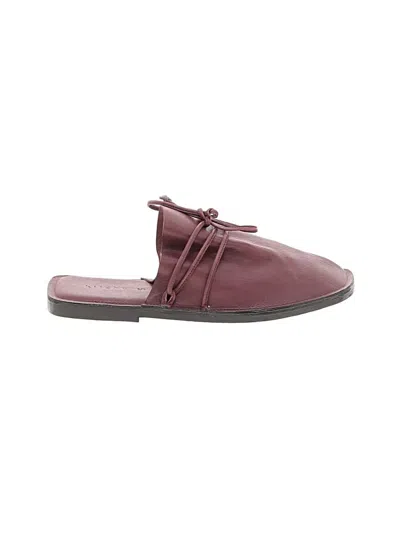 Pre-owned Unbranded Mule/clog In Burgundy