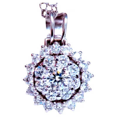 Pre-owned Unbranded Natural 1.65ct Diamonds Cluster Pendant Necklace 14kt 12374* In Multiple