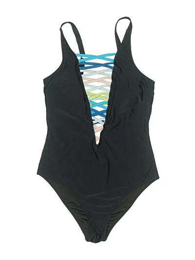 Pre-owned Unbranded One Piece Swimsuit In Black