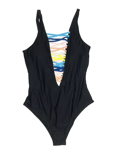 Pre-owned Unbranded One Piece Swimsuit In Black