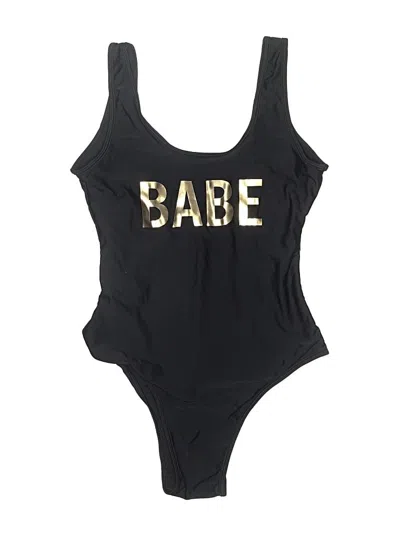 Pre-owned Unbranded One Piece Swimsuit In Black