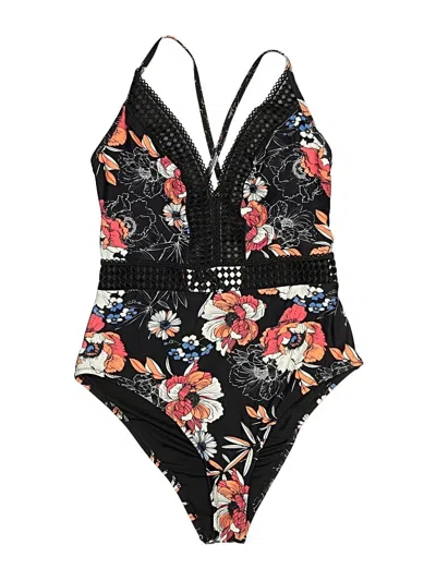 Pre-owned Unbranded One Piece Swimsuit In Black