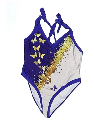 Pre-owned Unbranded One Piece Swimsuit In Blue