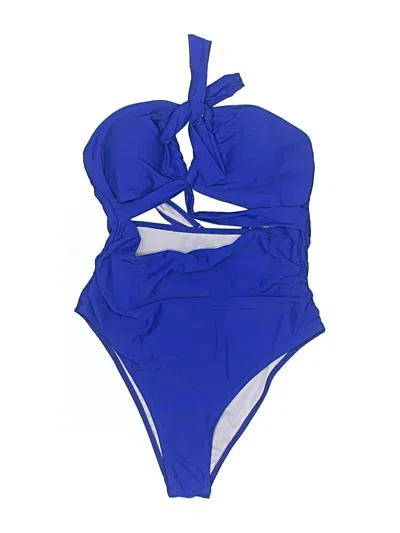 Pre-owned Unbranded One Piece Swimsuit In Blue