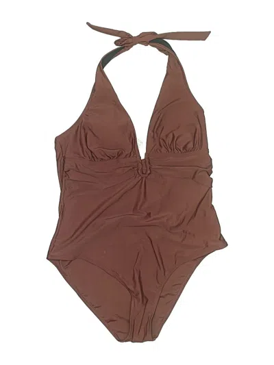 Pre-owned Unbranded One Piece Swimsuit In Brown