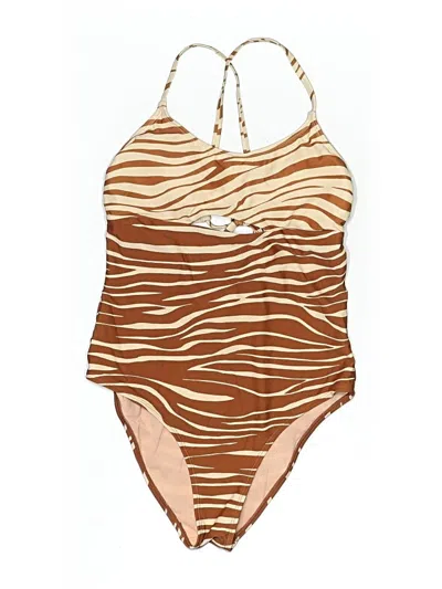 Pre-owned Unbranded One Piece Swimsuit In Brown