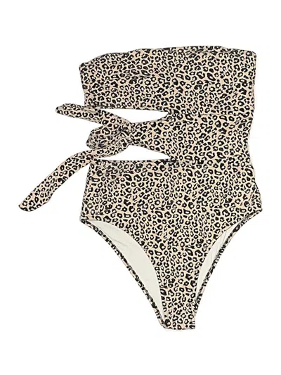 Pre-owned Unbranded One Piece Swimsuit In Brown