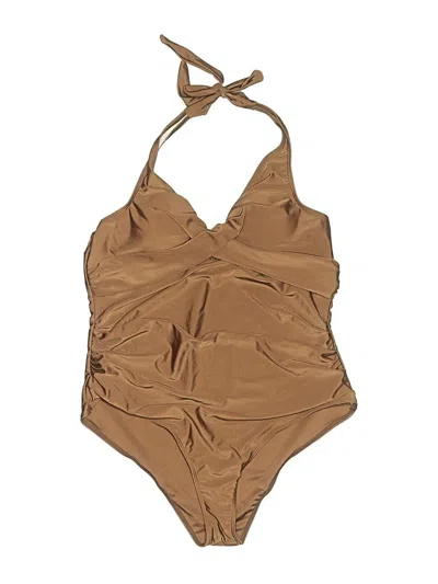 Pre-owned Unbranded One Piece Swimsuit In Brown